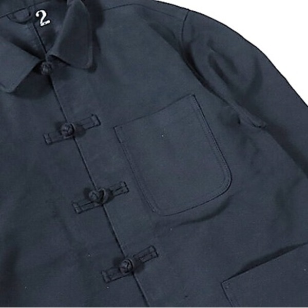 モールスキンチャイナジャケット ブラック 3（XLサイズ）