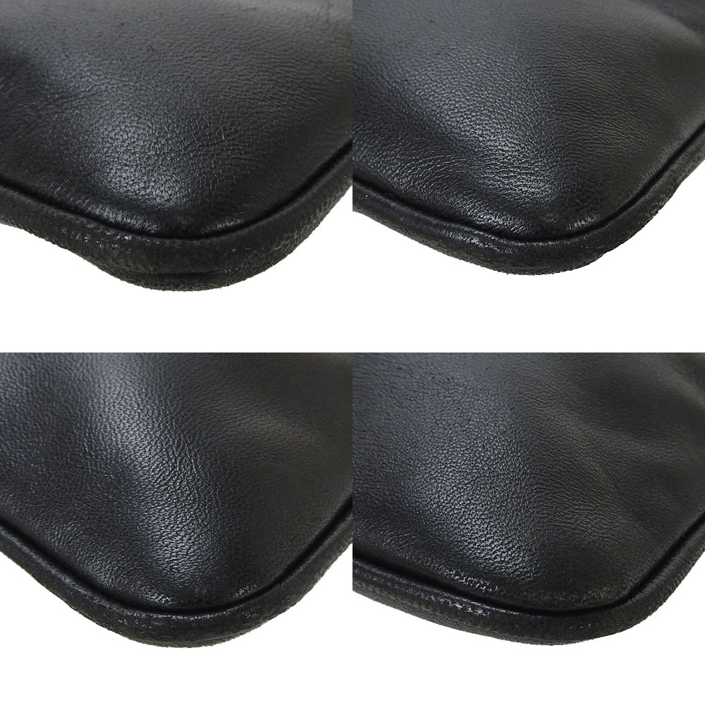 LOEWE ブラックポシェット ロエベ ミニ ショルダー バッグ ポシェット 斜め掛け レザー 革