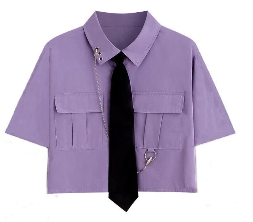 本日限定 シャツ 長半袖 レデイーズ 原宿風 JK制服 ショート丈 へそ出し トップス 韓国ファッション ヒ13374