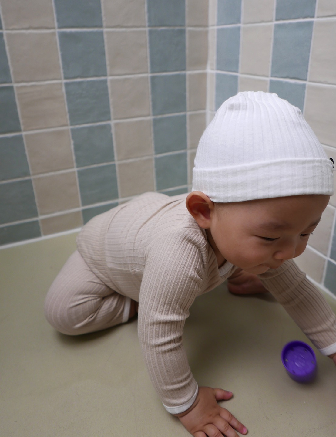 [Hey dudu]韓国人気ブランドベビー 赤ちゃん部屋着セット ペールピンク