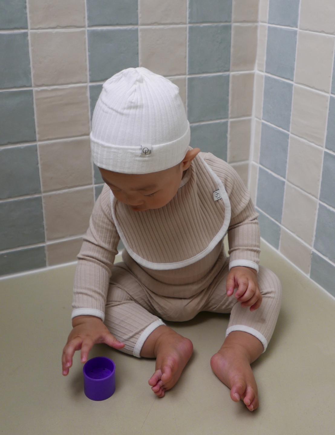 [Hey dudu]韓国人気ブランドベビー 赤ちゃん部屋着セット ペールピンク