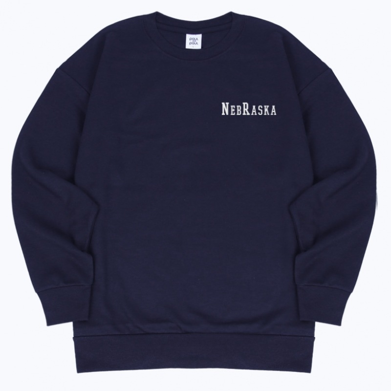 (Paul & Paul) ネブラスカ起毛オーバーフィットユニセックススウェットシャツ (Paul & Paul) ネブラスカ起毛オーバーフィットユニセックススウェットシャツ