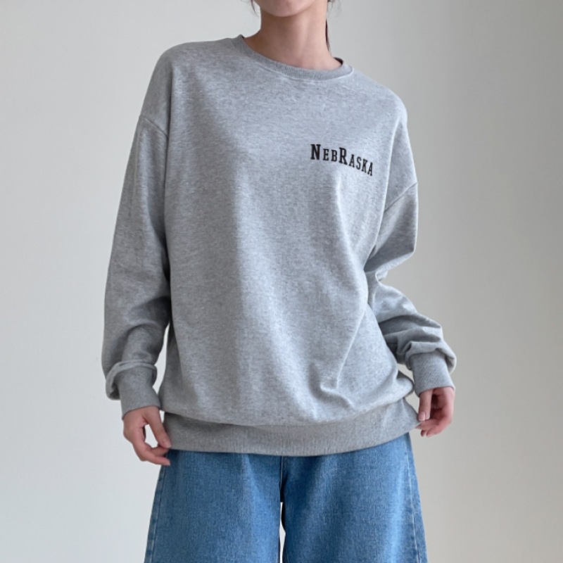 (Paul & Paul) ネブラスカ起毛オーバーフィットユニセックススウェットシャツ (Paul & Paul) ネブラスカ起毛オーバーフィットユニセックススウェットシャツ