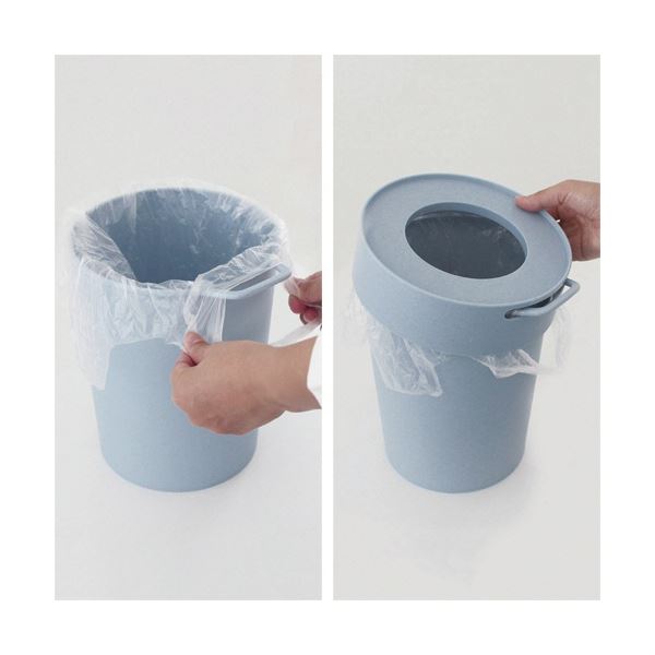 （まとめ）八幡化成 ゴミ箱 タップトラッシュ L ベイクドイエロー 1個 [x5セット]