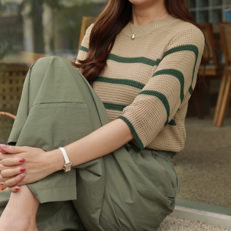 Click & Funny Wafjet ストライプニット Click & Funny Wafjet ストライプニット