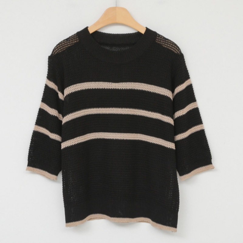 Click & Funny Wafjet ストライプニット Click & Funny Wafjet ストライプニット