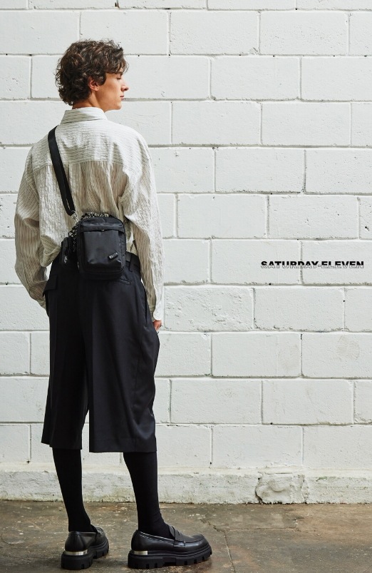 NO.28 RB STRING CROSS BAG　メンズ　男女兼用 Black色