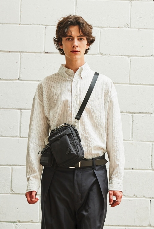 NO.28 RB STRING CROSS BAG　メンズ　男女兼用 Black色