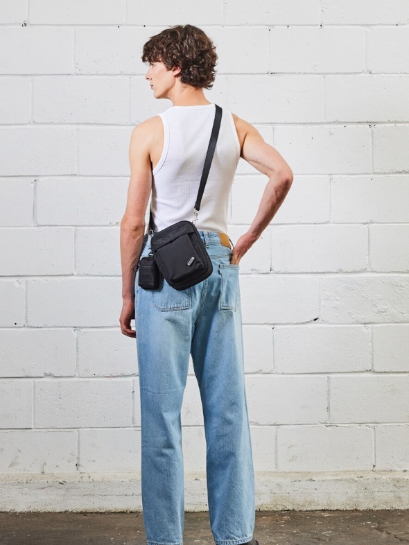 NO.28 RB STRING CROSS BAG　メンズ　男女兼用 Black色