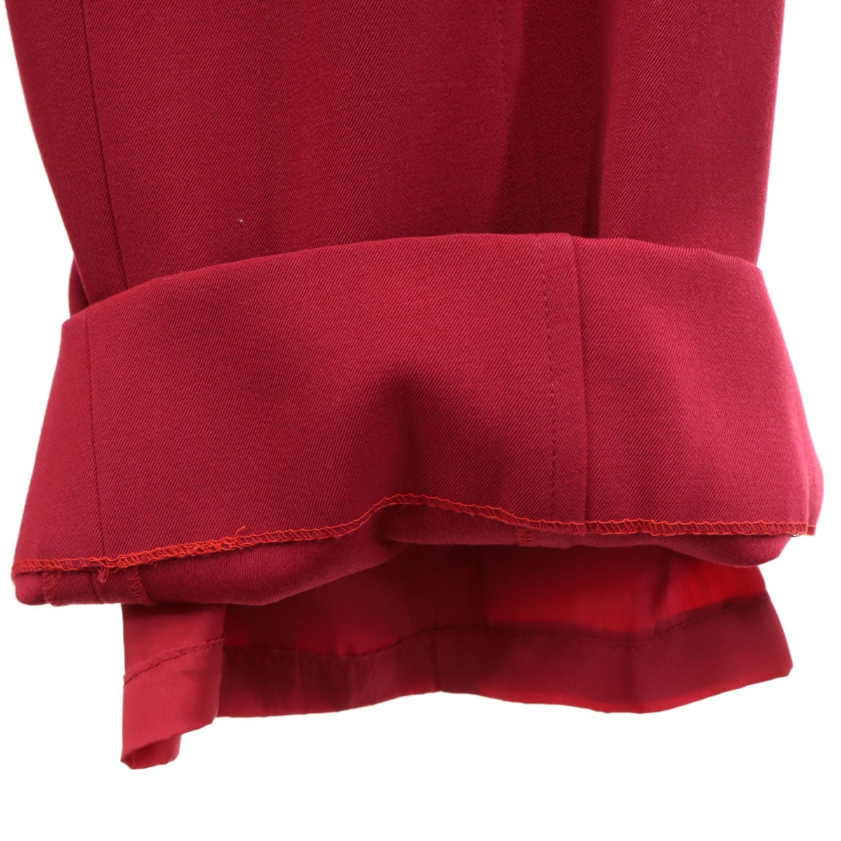 ウール100% スラックスパンツ 7 ボルドー系 レディース 古着 ウール100% スラックスパンツ 7 ボルドー系 レディース 古着