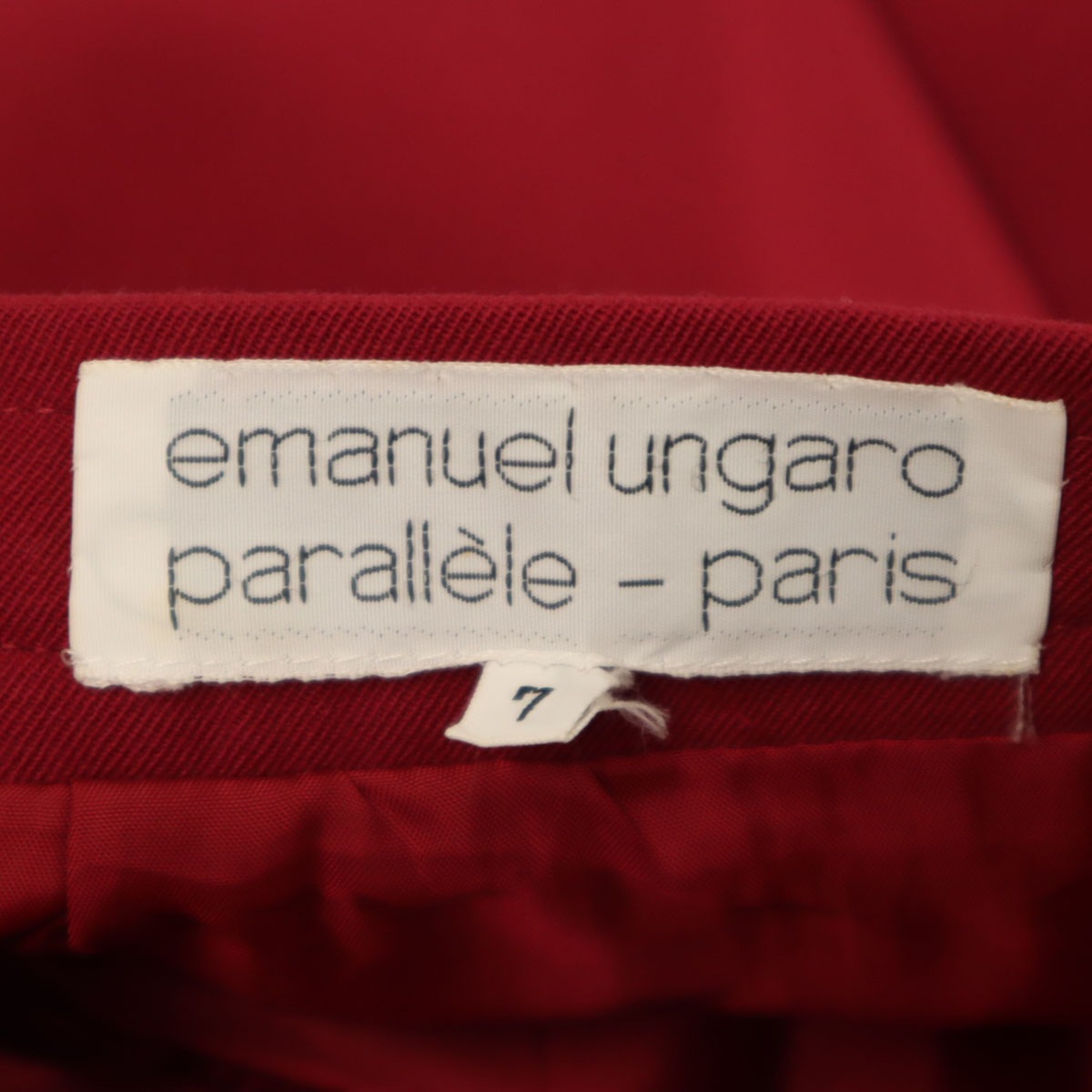 ウール100% スラックスパンツ 7 ボルドー系 レディース 古着 ウール100% スラックスパンツ 7 ボルドー系 レディース 古着