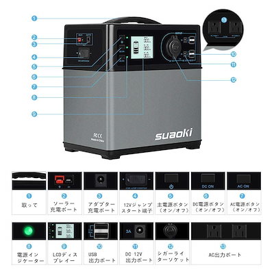 Qoo10] suaoki suaoki ポータブル電源PS5B 大 : スマートフォン