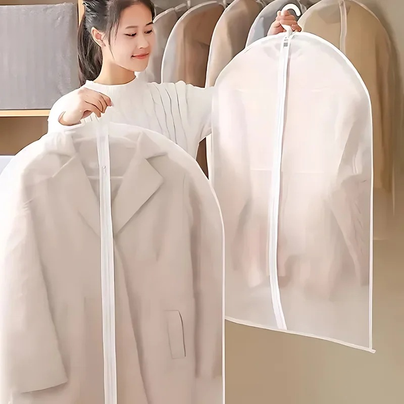 洗える服ハンガーダストカバーウェディングドレスカバースーツコート収納バッグワードローブハンガー衣類オーガナイザー1個3個5個10個