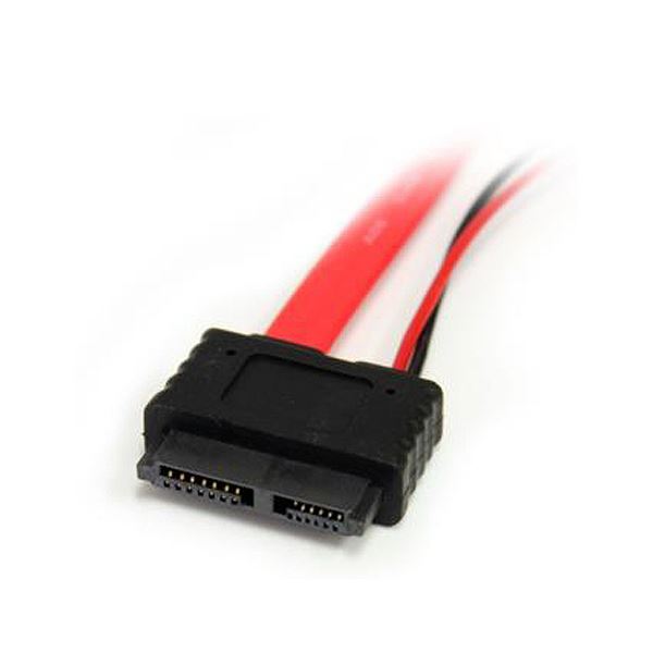（まとめ） StarTech.com Slimline SATA-シリアルATA変換ケーブル 30cm SLSATAF12 1本 (×3セット)