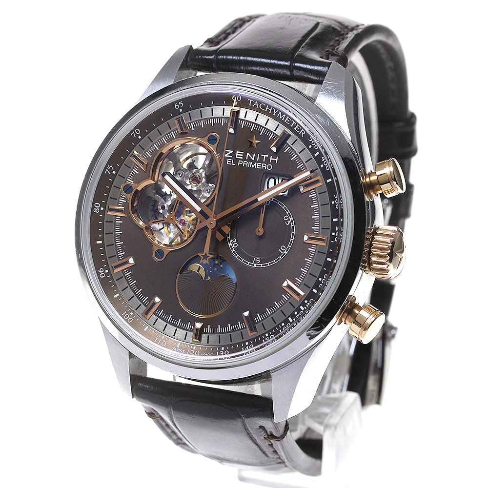 ゼニス ZENITH 51.2161.4047 クロノマスター シースルーバック 自動巻き メンズ _861659【中古】 ゼニス ZENITH 51.2161.4047 クロノマスター シースルーバック 自動巻き メンズ _861659【中古】