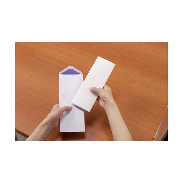 （まとめ） 二重封筒 長40 80g/m2 枠あり ベ573 1パック（30枚） [x10セット]