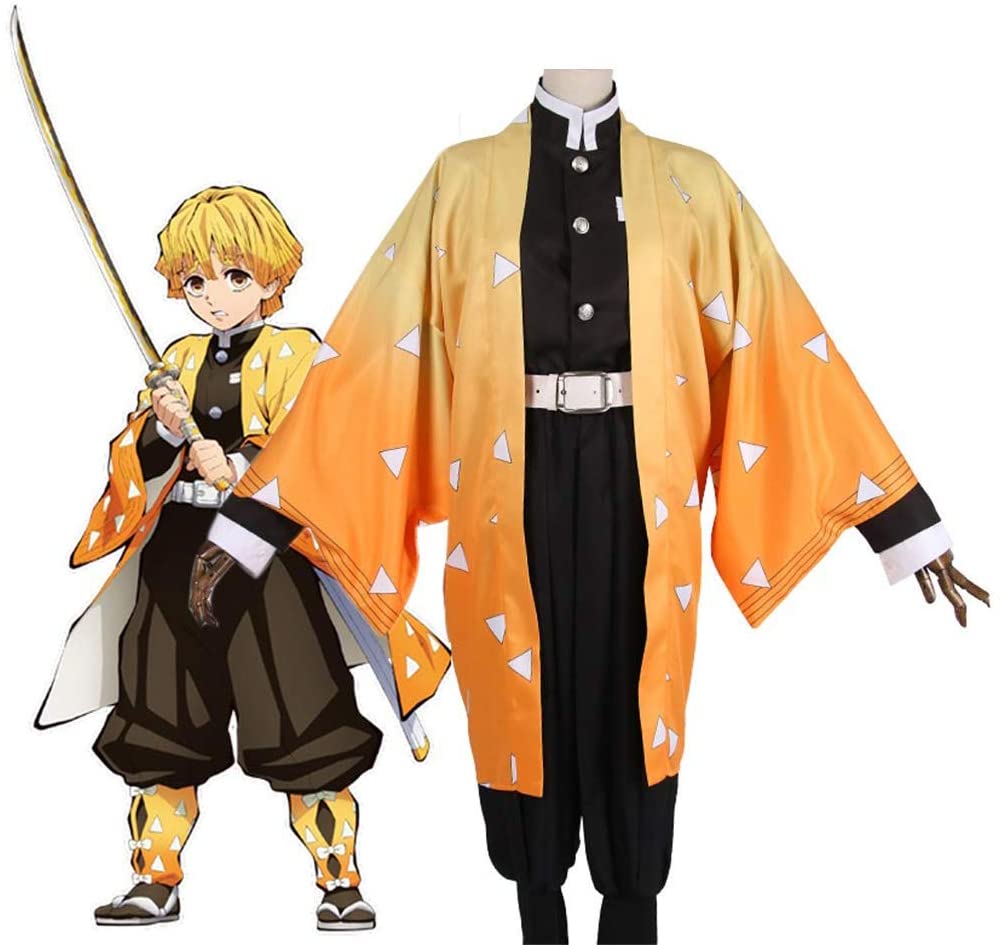 鬼滅の刃 コスプレ衣装 我妻善逸 コスプレ 羽織 着物 和装 豪華 華麗 きめつのやいば 文化祭 学園祭 イベンド 変装 仮装 鬼滅の刃 コスプレ衣装 我妻善逸 コスプレ 羽織 着物 和装 豪華 華麗 きめつのやいば 文化祭 学園祭 イベンド 変装 仮装