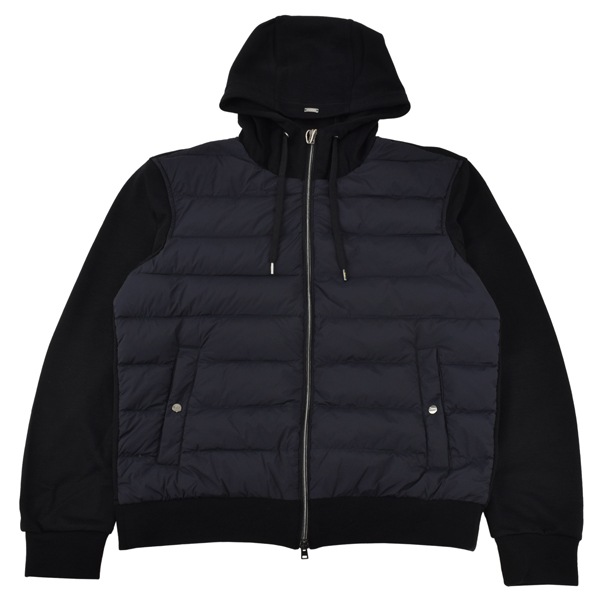 HERNO ヘルノ ウールピケ＆ライトナイロン ストレッチ RESORT スウェットシャツ/JP00013UR 56013 9300