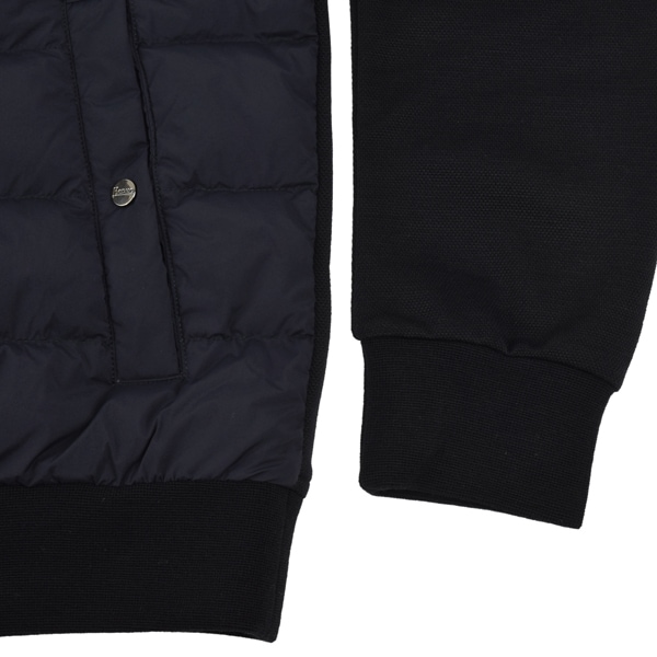 HERNO ヘルノ ウールピケ＆ライトナイロン ストレッチ RESORT スウェットシャツ/JP00013UR 56013 9300