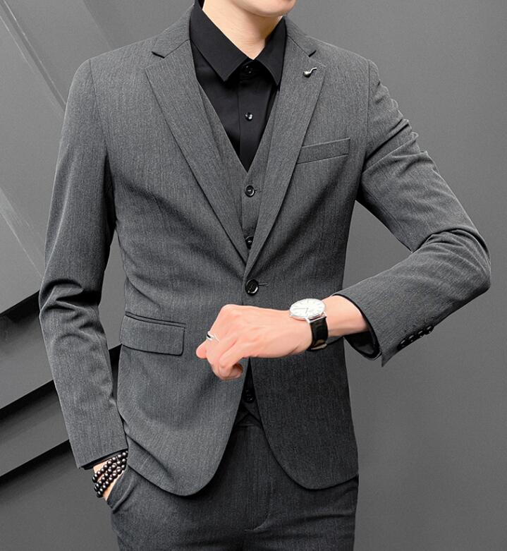 おすすめ品【高品質】紳士服 3色 メンズスーツ3点セット スリーピース 無地 3ピースセット 洗濯可能 ジャケット+ズボン+ベスト セットアップ 一つボタン 細身タイプ S M L XL XXL XX おすすめ品【高品質】紳士服 3色 メンズスーツ3点セット スリーピース 無地 3ピースセット 洗濯可能 ジャケット+ズボン+ベスト セットアップ 一つボタン 細身タイプ S M L XL XXL XX