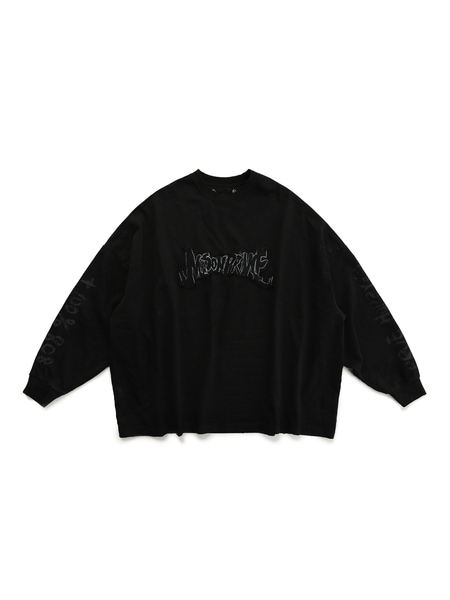 秋の新しい交通パスワード&LDQUODIRTYFIT&RDQUO落書き古い汚れた長袖Tシャツ男性用