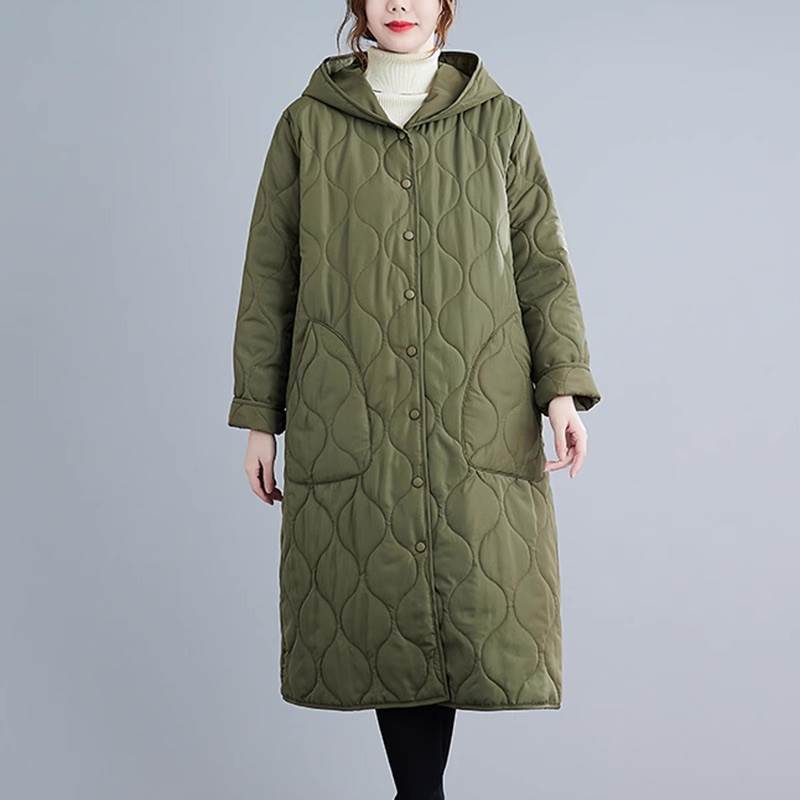 アウター レディース ロング 長袖 フード フェミニン ストリート ポケット 前開き コンサバ 綿 中綿 シンプル カジュアル 上品 おしゃれ こなれ感 ラフ マニッシュ スポーティー ベーシック ア