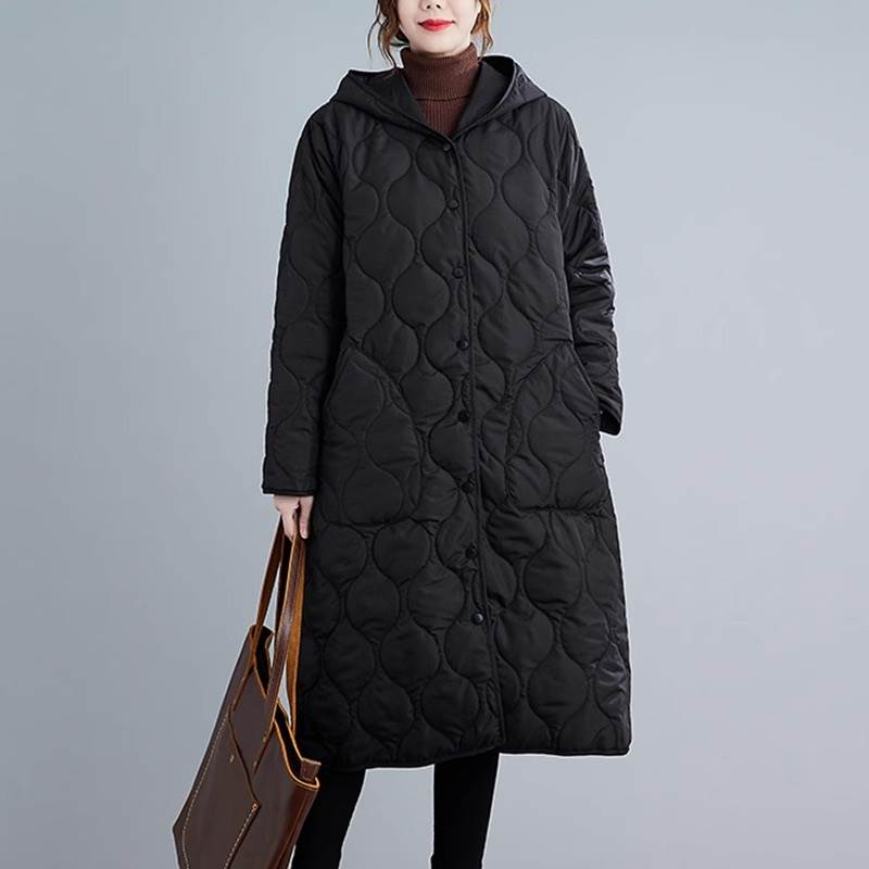 アウター レディース ロング 長袖 フード フェミニン ストリート ポケット 前開き コンサバ 綿 中綿 シンプル カジュアル 上品 おしゃれ こなれ感 ラフ マニッシュ スポーティー ベーシック ア