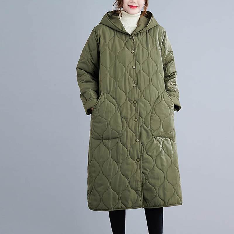 アウター レディース ロング 長袖 フード フェミニン ストリート ポケット 前開き コンサバ 綿 中綿 シンプル カジュアル 上品 おしゃれ こなれ感 ラフ マニッシュ スポーティー ベーシック ア