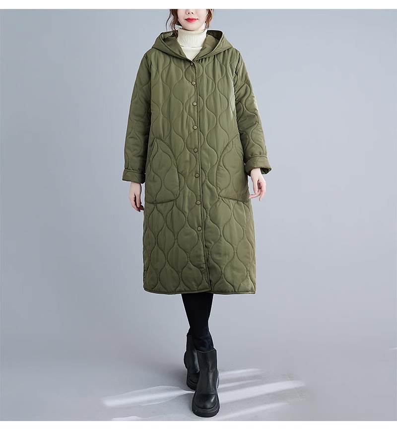 アウター レディース ロング 長袖 フード フェミニン ストリート ポケット 前開き コンサバ 綿 中綿 シンプル カジュアル 上品 おしゃれ こなれ感 ラフ マニッシュ スポーティー ベーシック ア