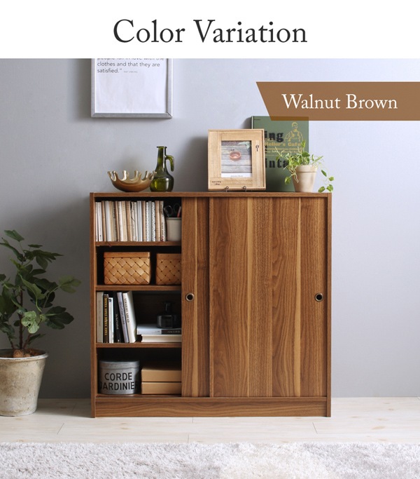 棚 どんな場所にも置ける スマート 引き戸収納 幅90 奥行16