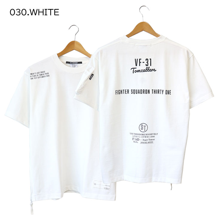 AVIREX アヴィレックス ミリタリーポケット半袖Ｔ MIL. POCKET T-SHIRT プリント VF-31 TOMCATTERS 50周年 チャック ポケット 783-5134015