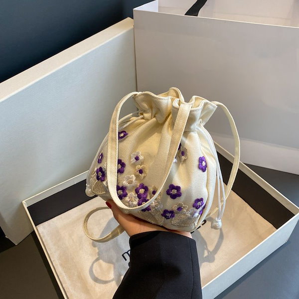 Qoo10] チャイナ風 ショルダーバッグ レース 刺