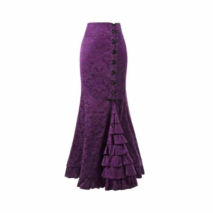 【送料無料】アシンメトリー コルセット スカート ゴスロリ ゴシック風 仮装 コスプレ マーメイドスカート ハロウィン 【送料無料】アシンメトリー コルセット スカート ゴスロリ ゴシック風 仮装 コスプレ マーメイドスカート ハロウィン