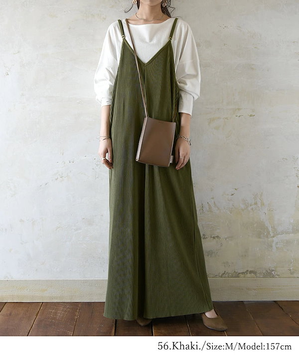 Qoo10] プリーツパンツ サロペット パンツ サロ