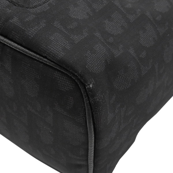 クリスチャン・ディオール Christian Dior リュック・デイパック MOTION バックパック キャンバス レザー ブラック シルバー金具 モーション オブリーク 黒 【中古】