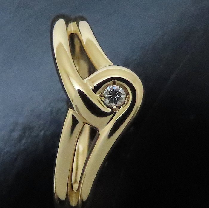 ダイヤモンド リング 指輪 1Pダイヤモンド 10号 K18YG イエローゴールド/294007【中古】 ダイヤモンド リング 指輪 1Pダイヤモンド 10号 K18YG イエローゴールド/294007【中古】