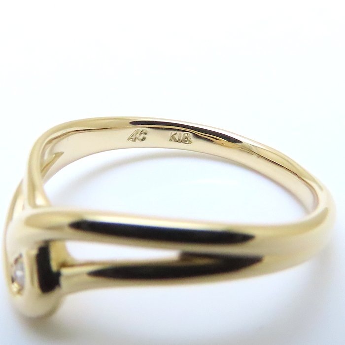 ダイヤモンド リング 指輪 1Pダイヤモンド 10号 K18YG イエローゴールド/294007【中古】 ダイヤモンド リング 指輪 1Pダイヤモンド 10号 K18YG イエローゴールド/294007【中古】