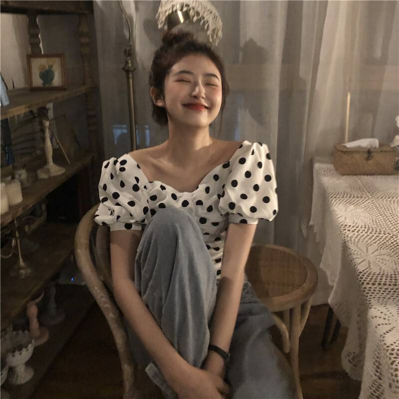 トップス レディース カットソー ブラウス 半袖 スクエアネック カシュクール パフスリーブ ドット 柄 大人 可愛い きれいめ 上品 おしゃれ クール カジュアル シンプル ナチュラル ガーリー 夏 トップス レディース カットソー ブラウス 半袖 スクエアネック カシュクール パフスリーブ ドット 柄 大人 可愛い きれいめ 上品 おしゃれ クール カジュアル シンプル ナチュラル ガーリー 夏