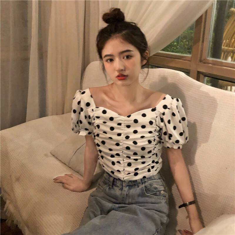 トップス レディース カットソー ブラウス 半袖 スクエアネック カシュクール パフスリーブ ドット 柄 大人 可愛い きれいめ 上品 おしゃれ クール カジュアル シンプル ナチュラル ガーリー 夏 トップス レディース カットソー ブラウス 半袖 スクエアネック カシュクール パフスリーブ ドット 柄 大人 可愛い きれいめ 上品 おしゃれ クール カジュアル シンプル ナチュラル ガーリー 夏