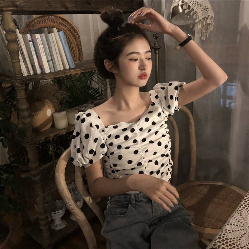 トップス レディース カットソー ブラウス 半袖 スクエアネック カシュクール パフスリーブ ドット 柄 大人 可愛い きれいめ 上品 おしゃれ クール カジュアル シンプル ナチュラル ガーリー 夏 トップス レディース カットソー ブラウス 半袖 スクエアネック カシュクール パフスリーブ ドット 柄 大人 可愛い きれいめ 上品 おしゃれ クール カジュアル シンプル ナチュラル ガーリー 夏