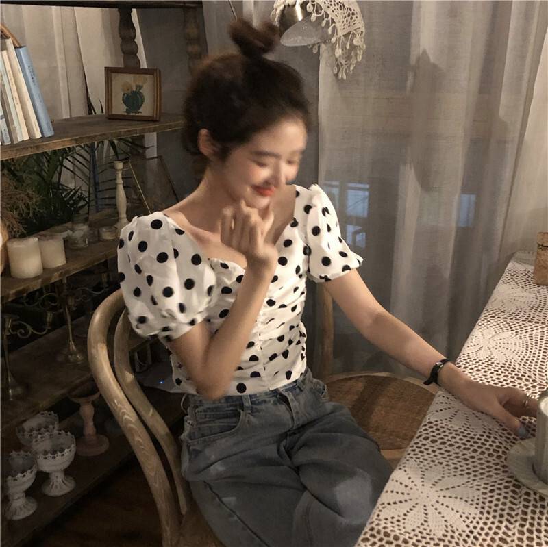 トップス レディース カットソー ブラウス 半袖 スクエアネック カシュクール パフスリーブ ドット 柄 大人 可愛い きれいめ 上品 おしゃれ クール カジュアル シンプル ナチュラル ガーリー 夏 トップス レディース カットソー ブラウス 半袖 スクエアネック カシュクール パフスリーブ ドット 柄 大人 可愛い きれいめ 上品 おしゃれ クール カジュアル シンプル ナチュラル ガーリー 夏