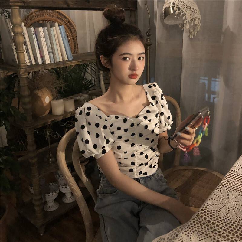 トップス レディース カットソー ブラウス 半袖 スクエアネック カシュクール パフスリーブ ドット 柄 大人 可愛い きれいめ 上品 おしゃれ クール カジュアル シンプル ナチュラル ガーリー 夏 トップス レディース カットソー ブラウス 半袖 スクエアネック カシュクール パフスリーブ ドット 柄 大人 可愛い きれいめ 上品 おしゃれ クール カジュアル シンプル ナチュラル ガーリー 夏