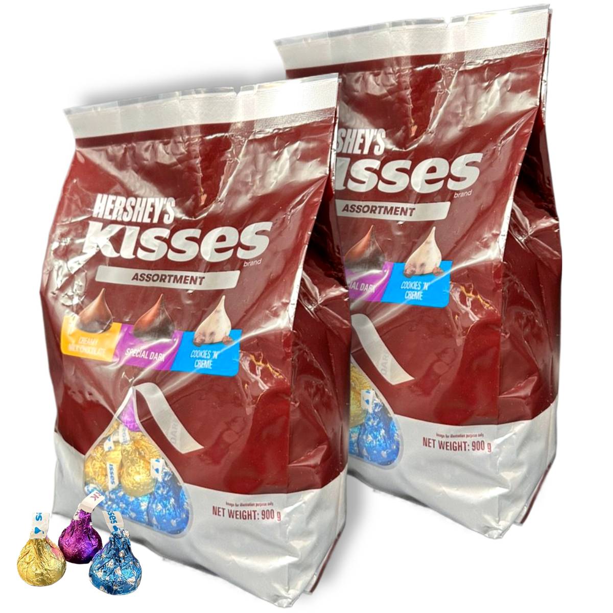 Qoo10] Hershey's ハーシーズ キスチョコ 3種 アソートメ