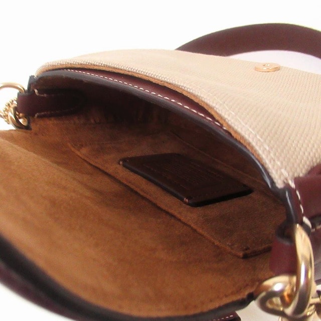 コーチ バッグ COACH アウトレット アメリア キャンバス レザー スモール サドル ショルダーバッグ CR257 IMNAM