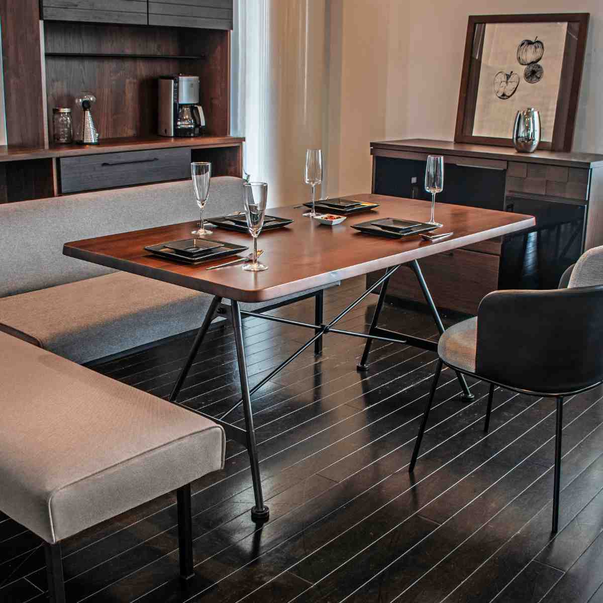 ダイニングテーブル ウォールナット無垢天板 幅150cm 天然木 ダイニング テーブル 食卓 長方形 4人掛け スチール脚 異素材 木目 ビンテージ調 ヴィンテージ調 ブラウン 開梱設置 ダイニングテーブル ウォールナット無垢天板 幅150cm 天然木 ダイニング テーブル 食卓 長方形 4人掛け スチール脚 異素材 木目 ビンテージ調 ヴィンテージ調 ブラウン 開梱設置