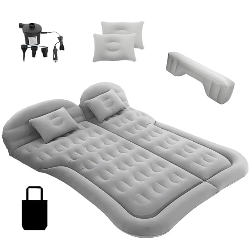 車中泊マット 車載エアーベッド 後部座席エアーベッド エアーマット カーマットレス ギャップパッド ベッド 車用品 折畳み式 車中泊 便利グッズ キャンプ用品 ウトドア 電気ポンプ 枕つき 収納袋付