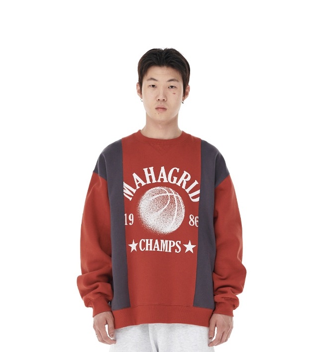 さらに100円引き◆MAHAGRID◆BASKETBALL SPLIT SWEATSHIRT バスケットボールスプリットスウェットシャツ - mahagrid | 60