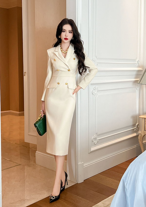 Qoo10] ワンピース スーツワンピース 高品貭 ス