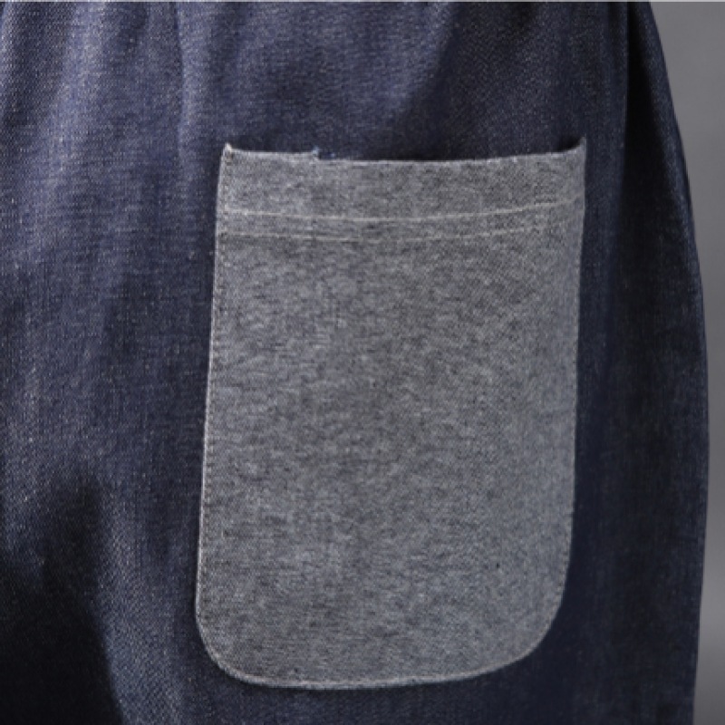 (Juans) デニム配色ワンポケットワイドバンディングパンツ ECCP3223 (Juans) デニム配色ワンポケットワイドバンディングパンツ ECCP3223