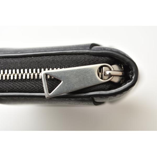 財布 未使用 BOTTEGA VENETA 長財布/イントレチャート ジップアップアラウンド 649607 カーフ ブラック